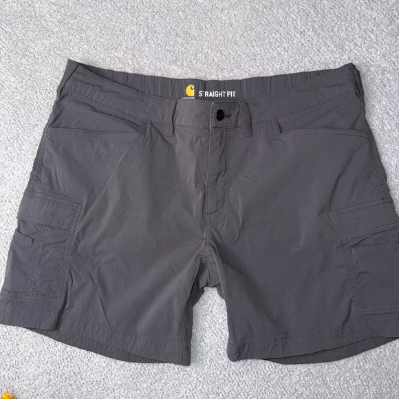Carhartt Force Madden Gray Cargo Shorts Straight Fit Womens Size 18 - Picture 1 of 7